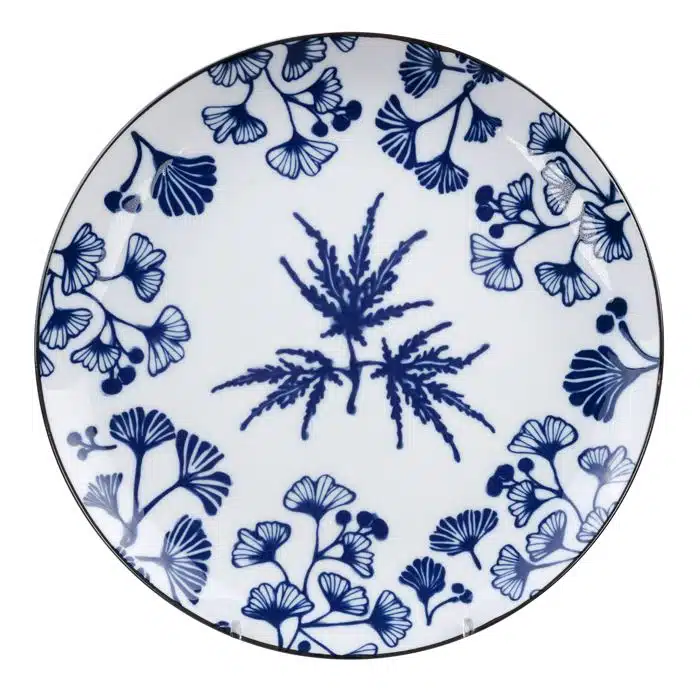Blue / White Plate Ivy - Flora Japonica - 25.7x3cm
