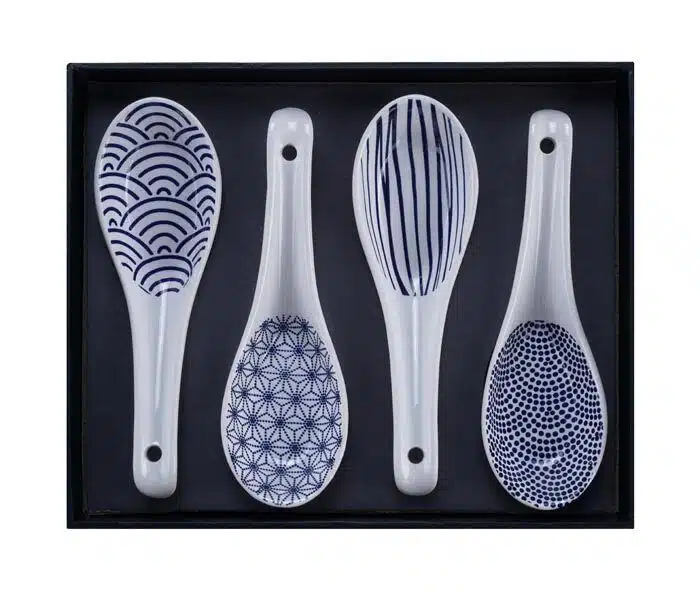 Blue / White spoon set - Nippon Blue - Set of 4 pieces - 13,8 x 4,8 cm