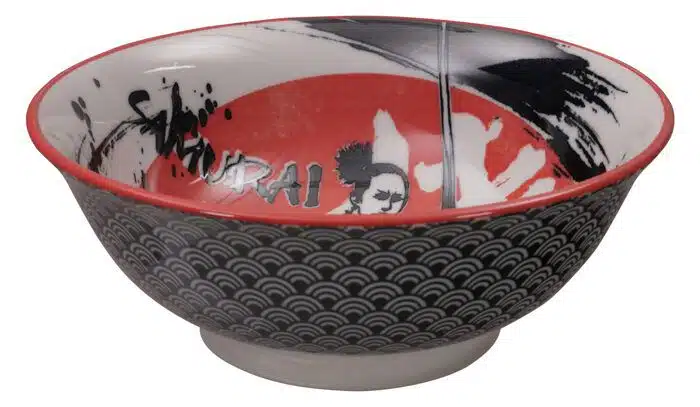 Black / Red Samurai Bowl - Mixed Bowls - 20.3 x 8 cm 1000 ml