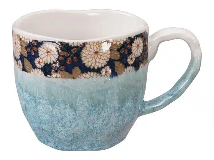 Blue / White Handmade Mug - 8,7 x 8 cm 300 ml