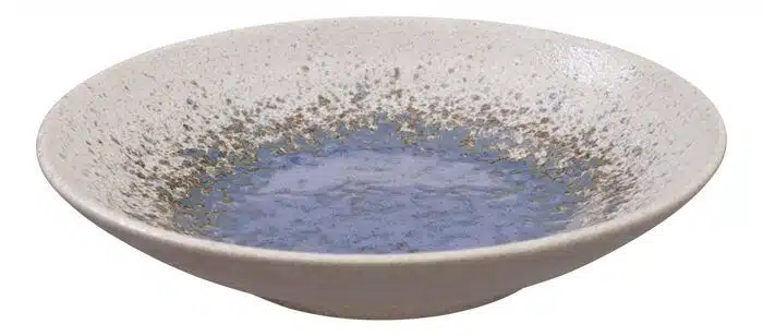 White / Blue Plate - Minoyaki - 23 x 5 cm