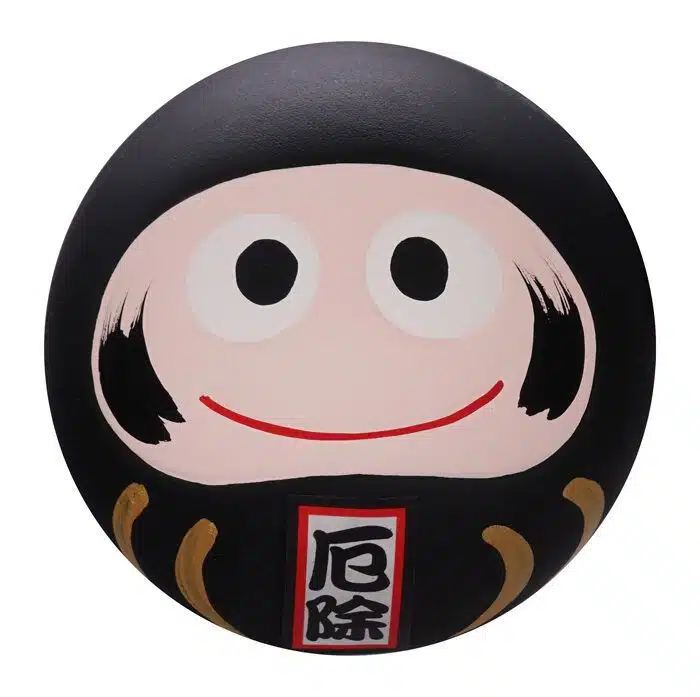 Black Daruma doll - 6 x 6 x 6 cm