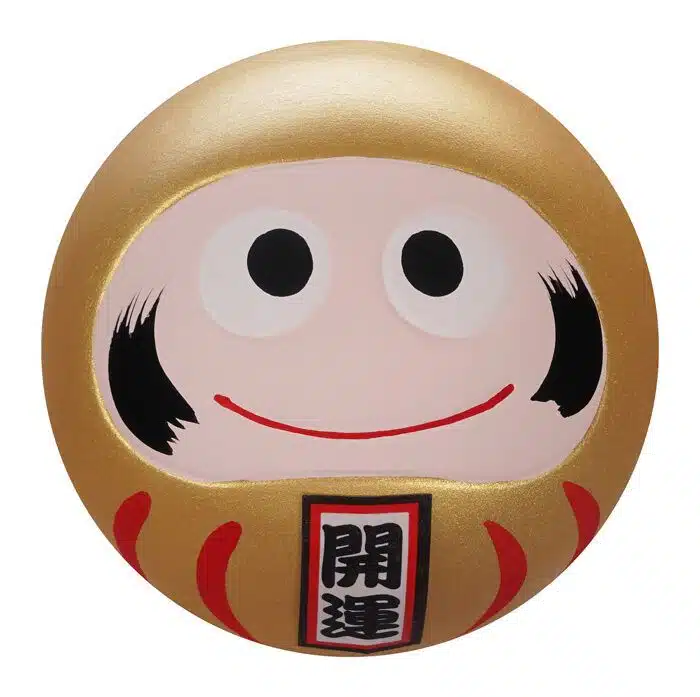 Golden Daruma doll - 6 x 6 x 6 cm
