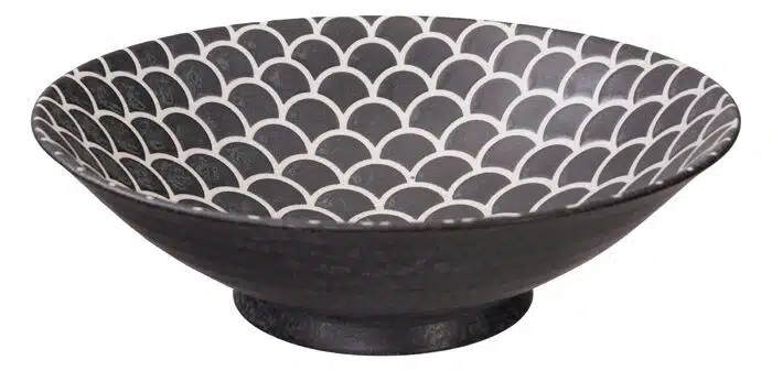 Matte Black Bowl - Onyx Noir - 25 x 7.4 cm 1400 ml