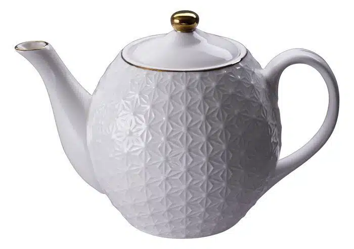White / Golden Teapot Star - Nippon White - 24 x 16.5 cm 1300ml
