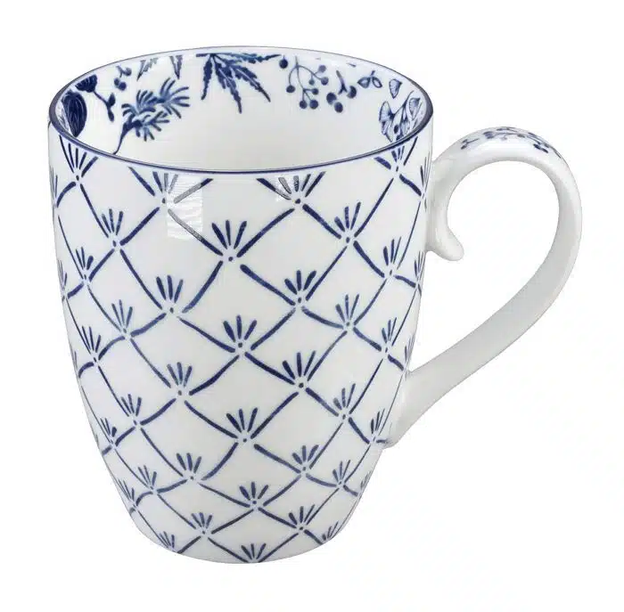 Blue / White Mug Maple - Flora Japonica - 8.5 x 10.2 cm 380ml