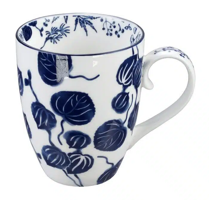 Blue / White Mug Ivy - Flora Japonica - 8.5 x 10.2 cm 380 ml