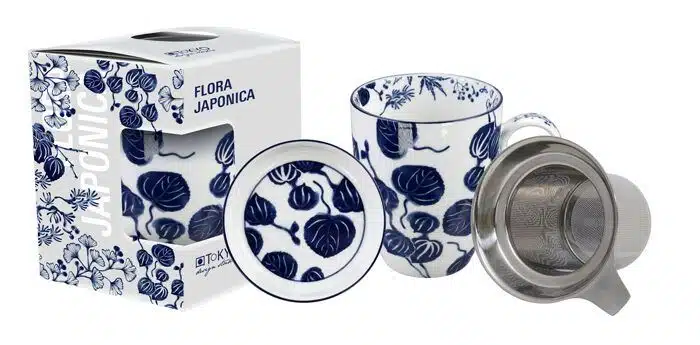 Blue / White Mug Set Ivy - Flora Japonica - 8.5 x 10.2 cm 380 ml