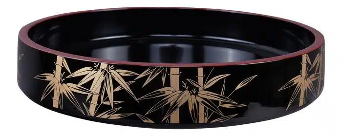 Black / Red Sushi Oke - Lacquerware - 33 x 6 cm