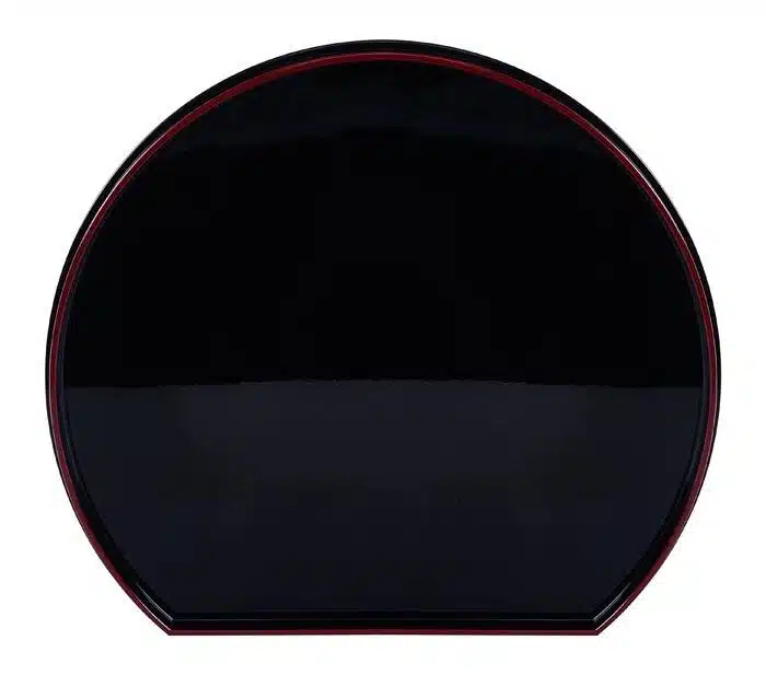 Black / Red Half Tray - Lacquerware - 33cm