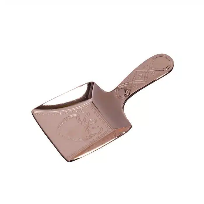 Rose gold spoon for tea caddy dust - 3.5 x 7 cm