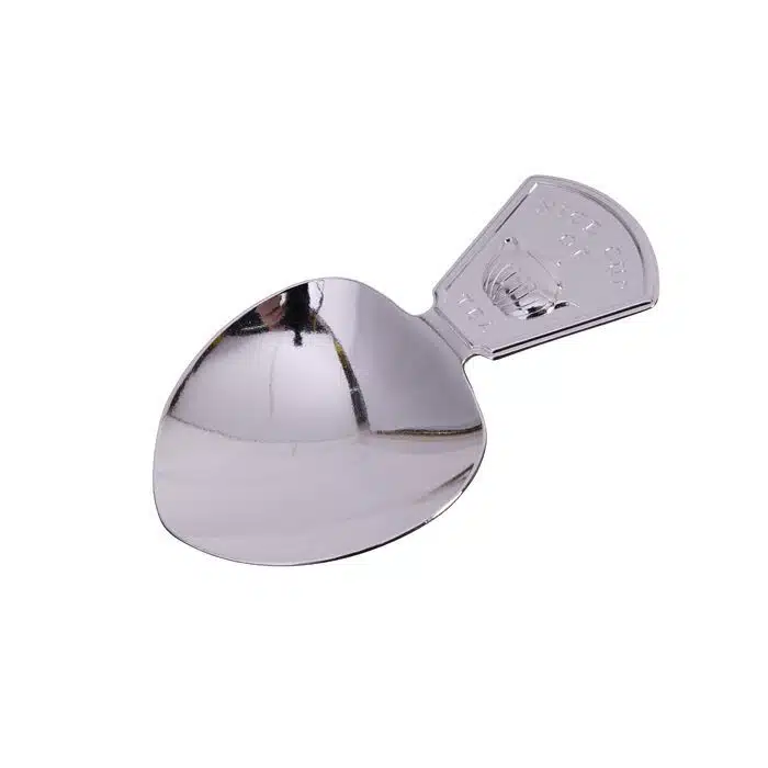 Silver spoon for tea caddy spoon - 4,5 x 8 cm