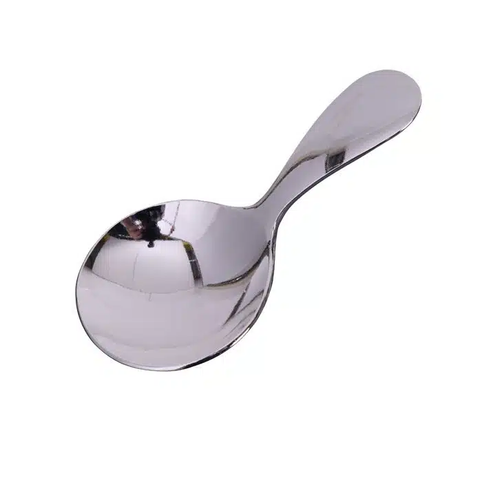 Silver spoon for tea caddy round - 4 x 8,5 cm