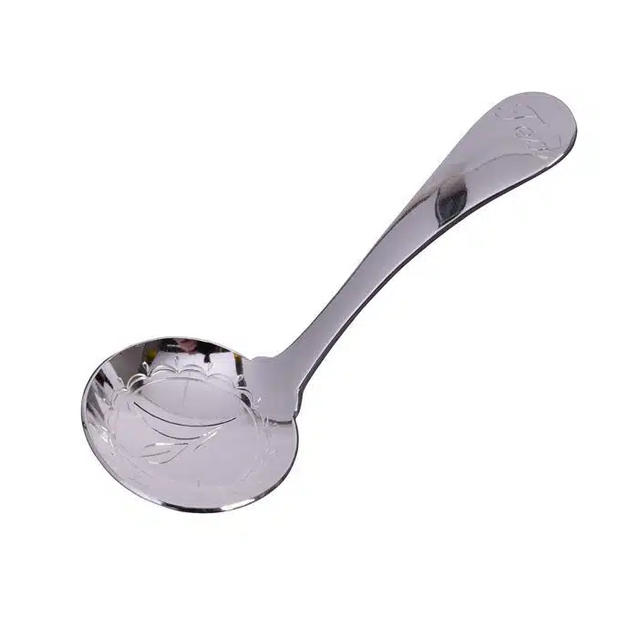 Silver spoon for tea caddy - 4 x 10.4 cm