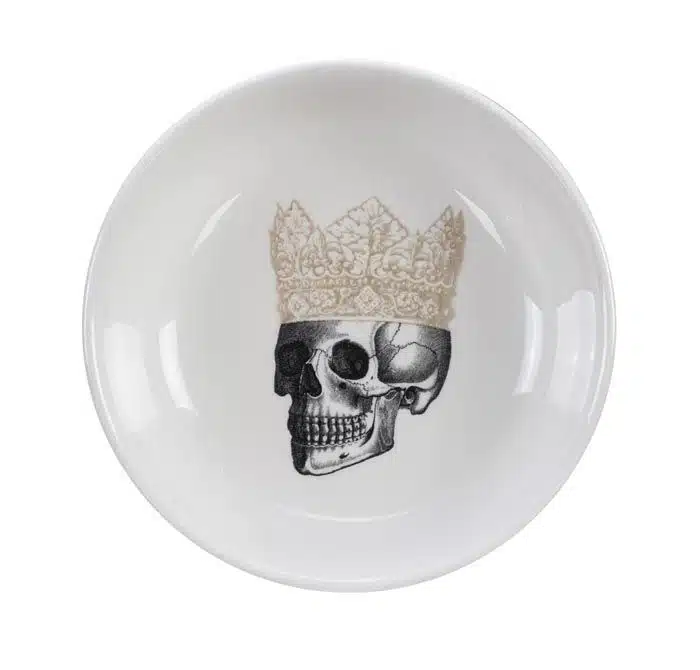 Black / white bowl - skull design - 11 x 3 cm 100 m