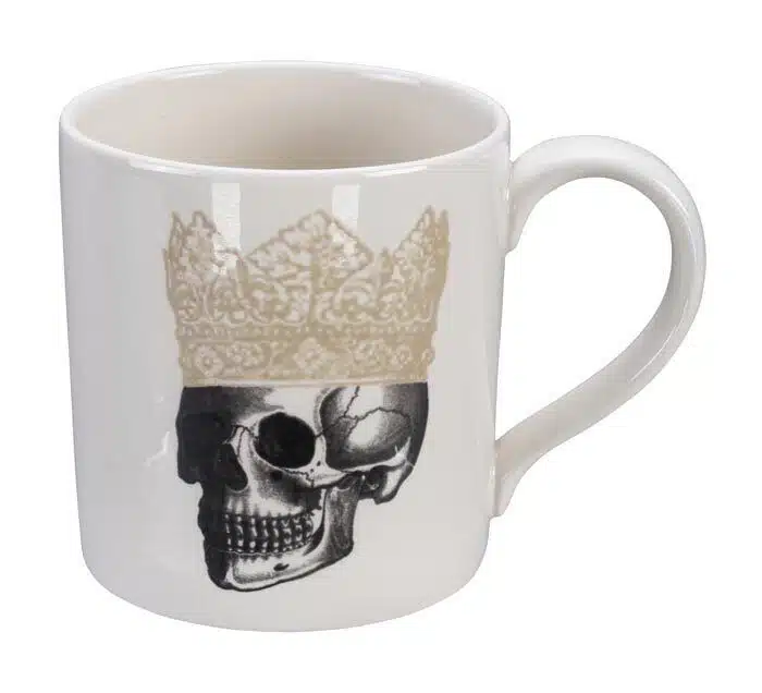 Black / White Mug - Skull Design - 9 x 9,3 cm 400 ml
