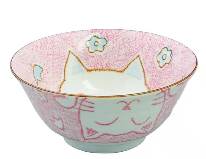 Pink Bowl - Kawai Cat - 15,3 x 8 cm 500 m