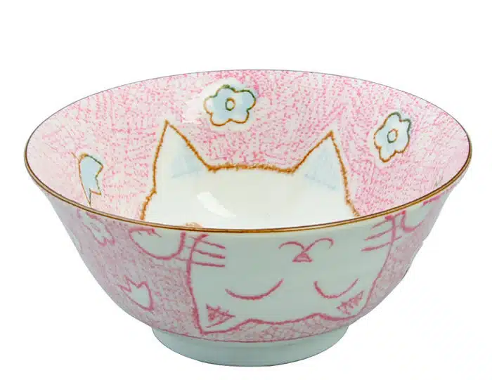 Pink Bowl - Kawai Cat - 15,3 x 8 cm 500 m