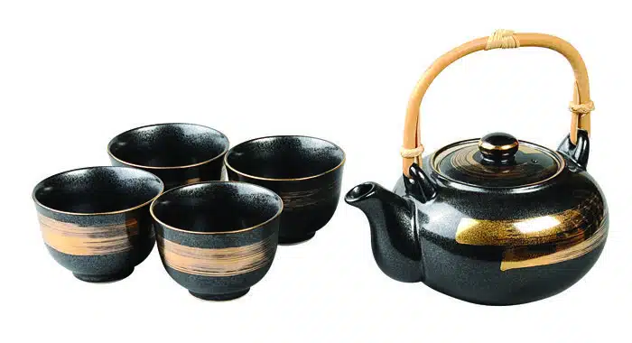 Matte black tea set - Tetsu Kessho Matte - 17,5 x 14,5 x 10 cm 600 ml