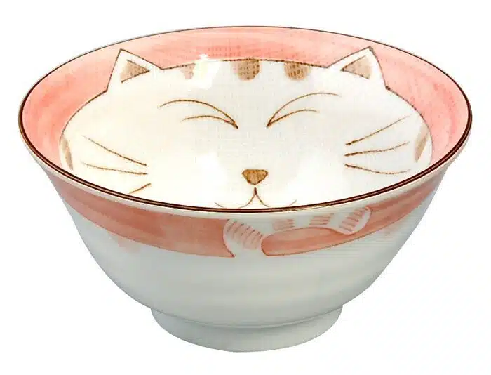 Pink Bowl - Kawai Cat - 13,5 x 6,8 cm 300 ml