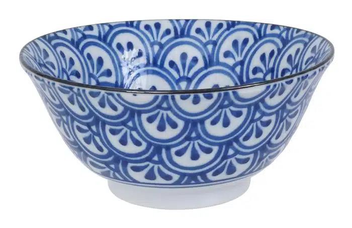 Blue / White Bowl - Mixed Bowls - 15 x 6 x 8 cm 450 ml