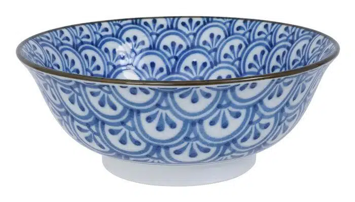 Blue / White Bowl - Mixed Bowls - 20,5 x 7 x 8 cm 1000 ml