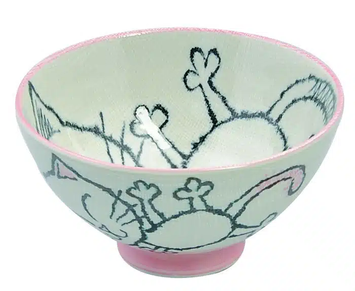 Pink children bowl - Kawaii Cat - 11,5 x 6 cm 250 ml