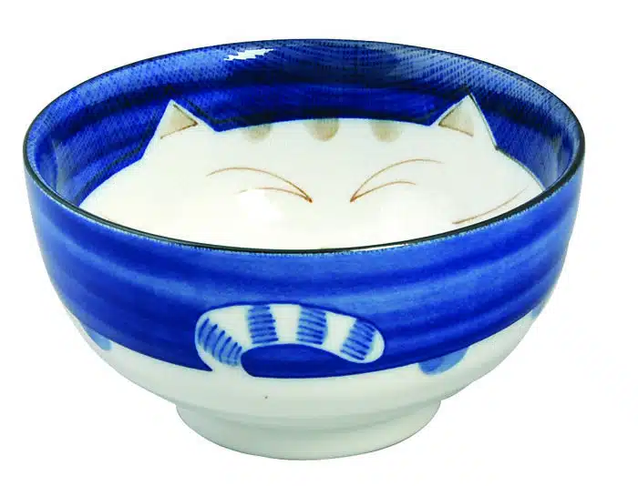 Blue Bowl - Kawai Cat - 16 cm 800 ml