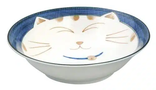 Blue Bowl - Kawai Cat - 16.5cm 450ml