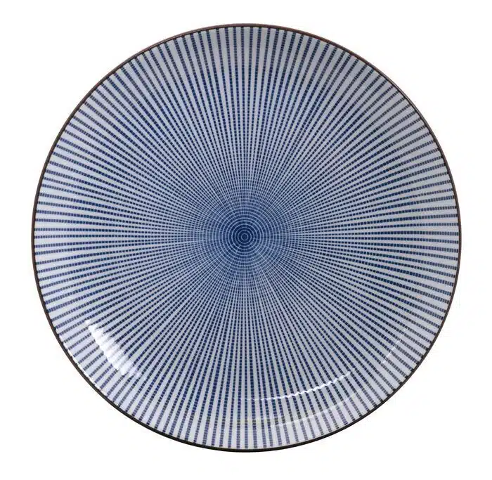BLue / White plate - Sendan Tokusa - 25 x 3 cm