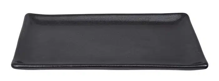 Matte black rectangular plate - Tetsu Kessho Matte - 21,5 x 12,5 cm