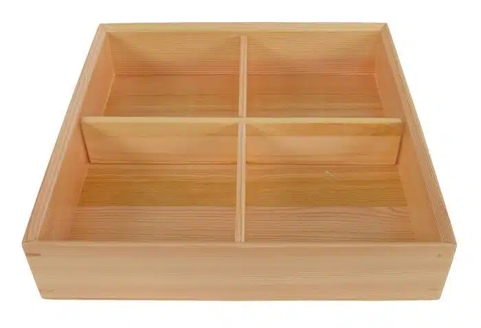 Wooden Bento Box - 25,5 x 25,5 x 5,8 cm
