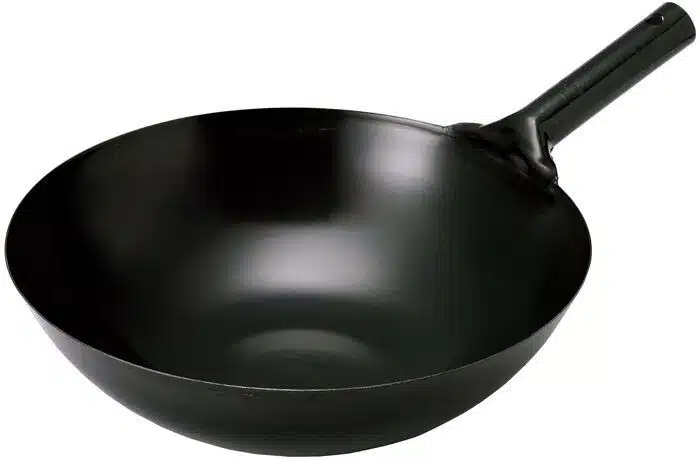 Black stainless steel wok - 36 cm