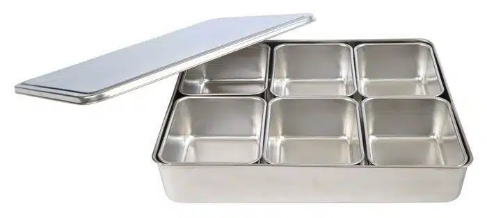Stainless steel spice jars - Set of 6 cans