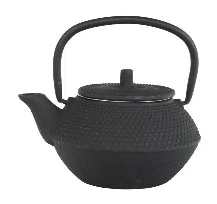 Cast Iron Black Teapot - Cast Iron - 13.5 x 11.5 x 8.5 cm 350 ml