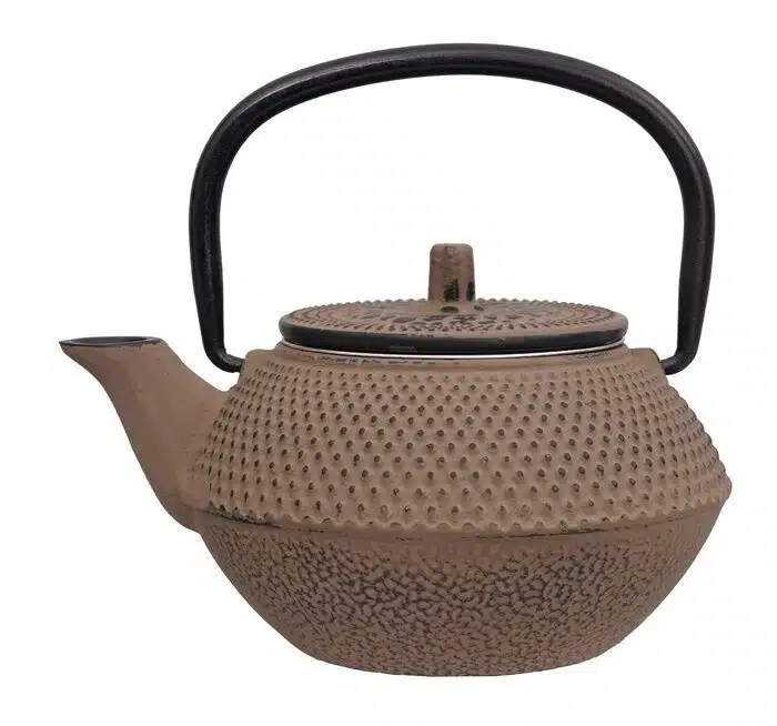 Taupe cast iron teapot - cast iron - 13.5 x 11.5 x 8.5 cm 350 ml