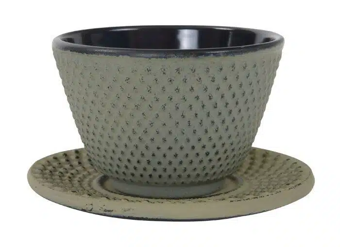 Gray tea cup with saucer - 7 x 5.5 cm 120 ml