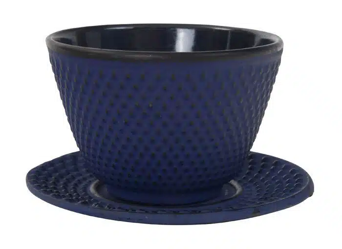 Blue tea cup with saucer - 7 x 5.5 cm 120 ml