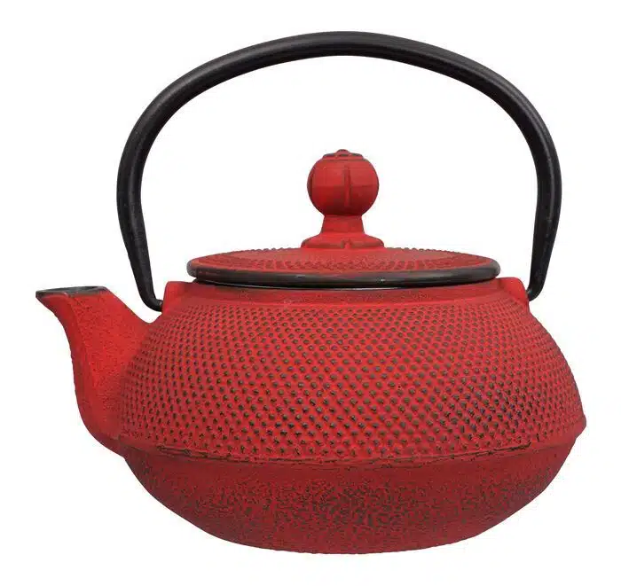 Red teapot made of cast iron - cast iron - 600ml
