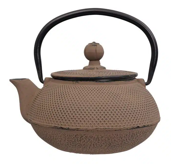 Taupe teapot made of cast iron - cast iron - 600ml