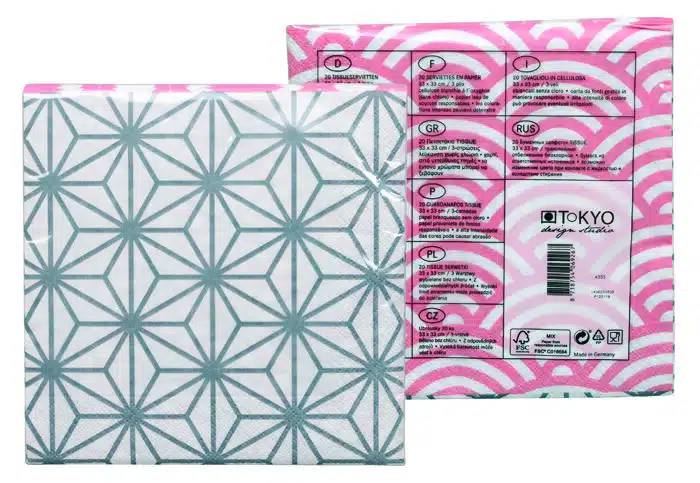 Pink Napkins - Star Wave - 33 x 33 cm - 20 pcs.