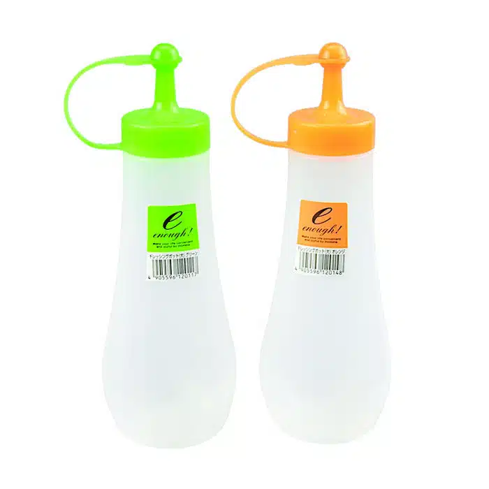 White Dressing Bottles with Closure - 27 x 12cm 350ml - Set of 2