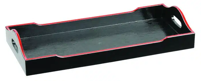 Black Tray - Lacquerware - 21 x 10 cm