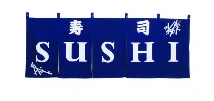 Cotton Sushi Noren - 65 x 175