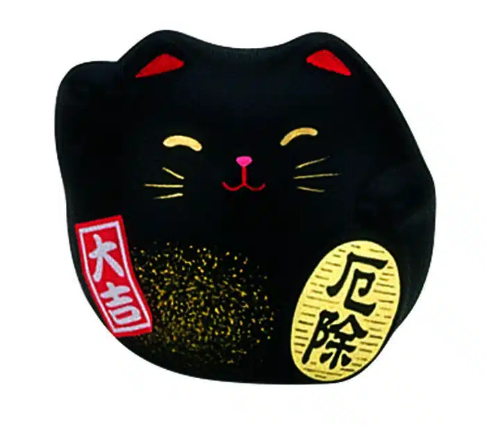 Black lucky cat figure - 5,5 cm