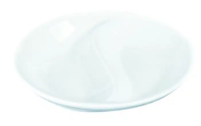 White separate sauce plate - white series - 9,5 cm