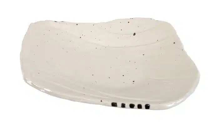 White plate - Large plate - 21 x 17 cm