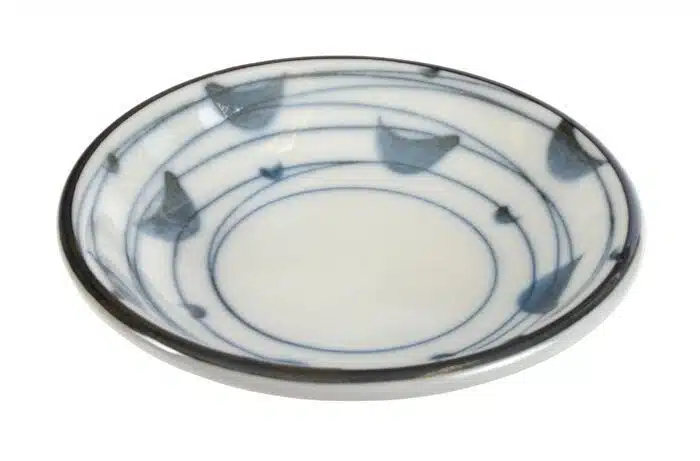 Blue / white Seiji turf soy sauce cup 9,5x2cm