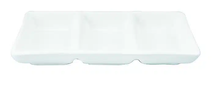 White rectangular plate - White series - 3 pieces - 17 x 7 x 3 cm