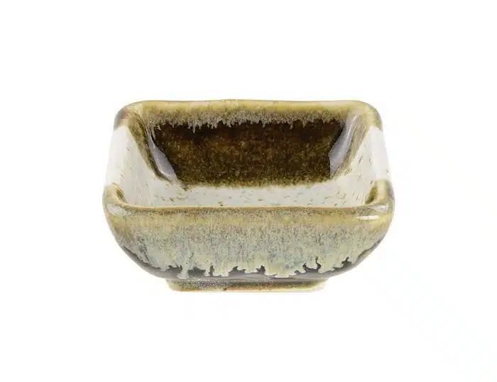 Brown / Gray soy sauce bowl - 7.5 x 7.5 x 3 cm